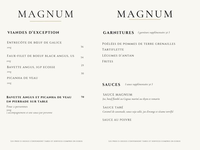 Le Magnum Fontainebleau Carte