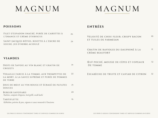 Le Magnum Fontainebleau Carte